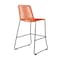 Armen Living Shasta 26" Outdoor Metal and Tangerine Rope Stackable Counter Stool, PK2 LCSTBABLTNG26 - alternate 2